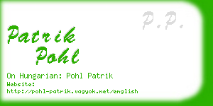 patrik pohl business card